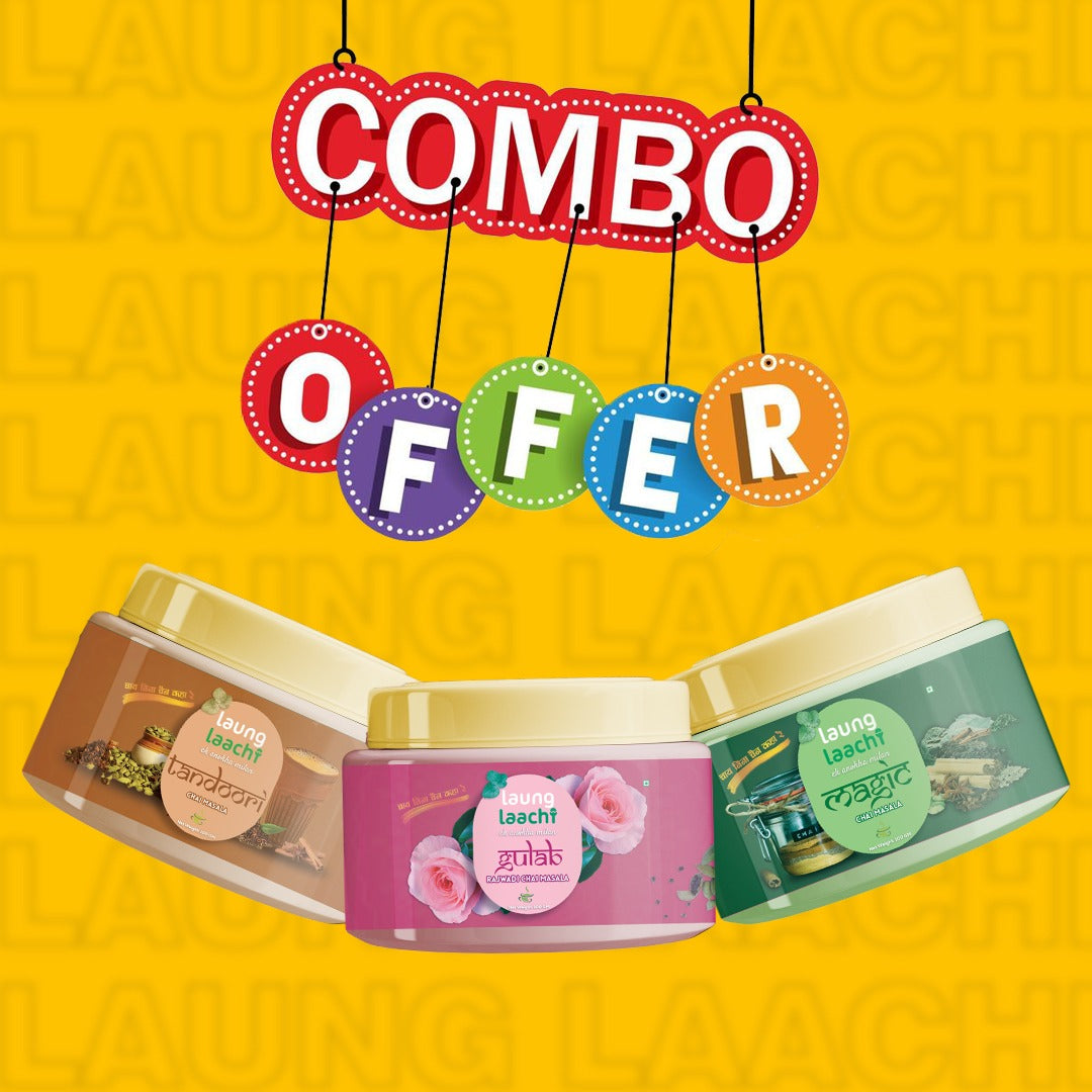 Combo of 3 - Gulab + Tandoori + Magic Chai Masala (Regular: 100 gm pack each)